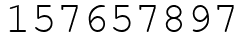 Число 157657897.