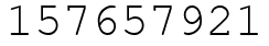Число 157657921.