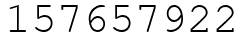 Число 157657922.