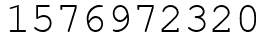 Число 1576972320.