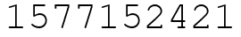 Число 1577152421.