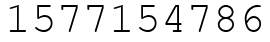 Число 1577154786.