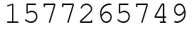 Число 1577265749.