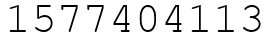 Число 1577404113.