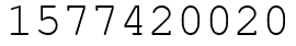 Число 1577420020.