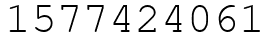 Число 1577424061.