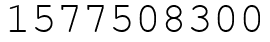 Число 1577508300.