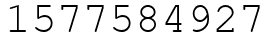 Число 1577584927.
