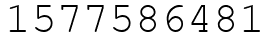 Число 1577586481.