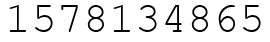Число 1578134865.