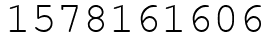 Число 1578161606.