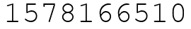 Число 1578166510.