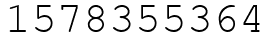 Число 1578355364.