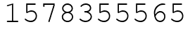 Число 1578355565.