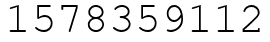Число 1578359112.