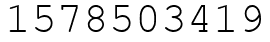 Число 1578503419.