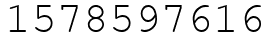 Число 1578597616.
