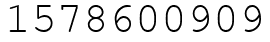 Число 1578600909.