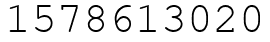 Число 1578613020.