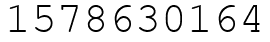 Число 1578630164.