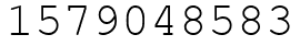 Число 1579048583.