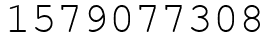 Число 1579077308.