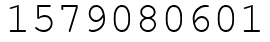 Число 1579080601.