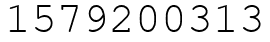 Число 1579200313.