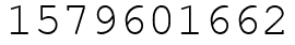 Число 1579601662.