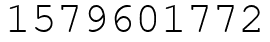 Число 1579601772.