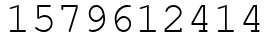 Число 1579612414.