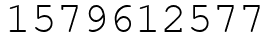 Число 1579612577.