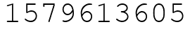 Число 1579613605.