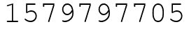 Число 1579797705.