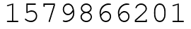 Число 1579866201.