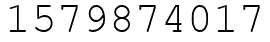 Число 1579874017.