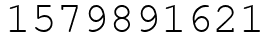 Число 1579891621.