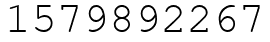 Число 1579892267.