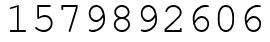 Число 1579892606.