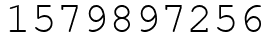 Число 1579897256.