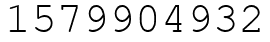 Число 1579904932.