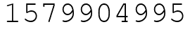 Число 1579904995.