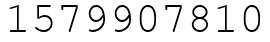 Число 1579907810.