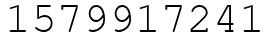 Число 1579917241.