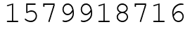 Число 1579918716.