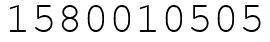 Число 1580010505.
