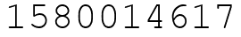Число 1580014617.