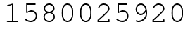 Число 1580025920.