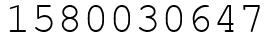 Число 1580030647.