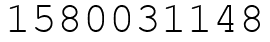Число 1580031148.